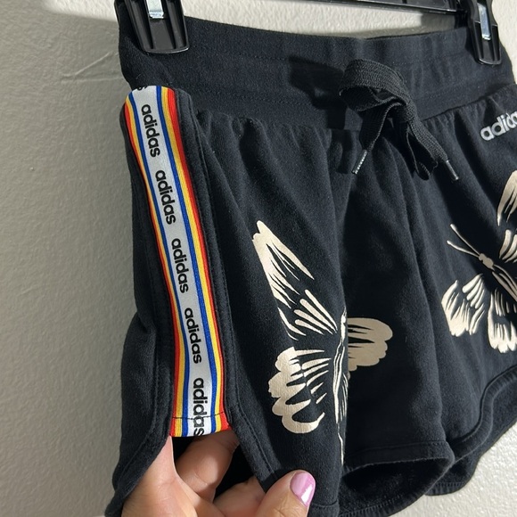 Farm Rio Adidas Women's Black Butterfly Shorts - Picture 2 of 4